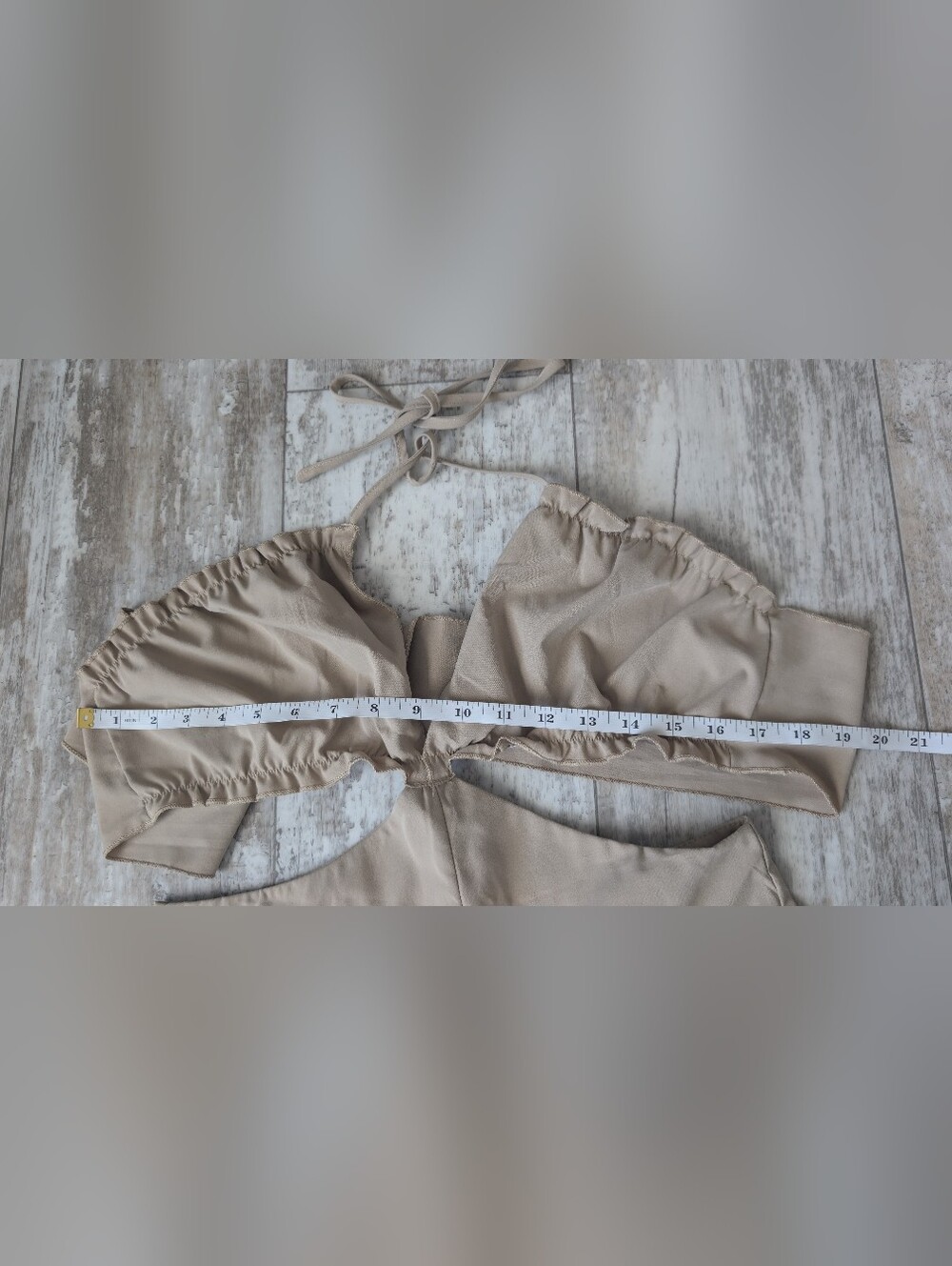 SHEIN Beige Cutout Wide-Leg Jumpsuit - Picture 10 of 10